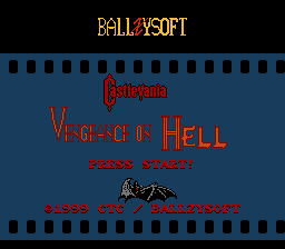 Castlevania II  - Vengeance on Hell Title Screen